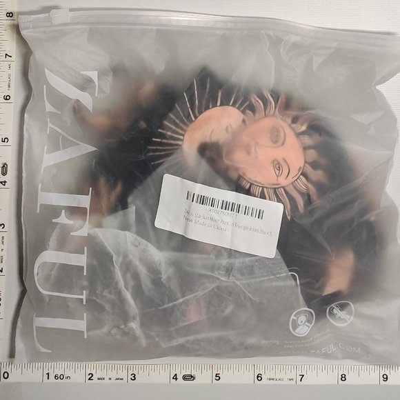 NWT ZAFUL Small Tankini High cut Black Sun Moon print bikini set - Picture 3 of 6